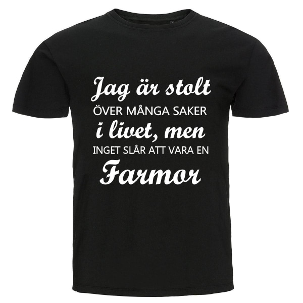 T-shirt - Jag är stolt, Farmor Black XXL