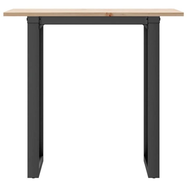 Spisebord til køkken i industrielt design 80 x 50 x 75 cm i massivt fyrretræ og stål DEC036794 kastanj