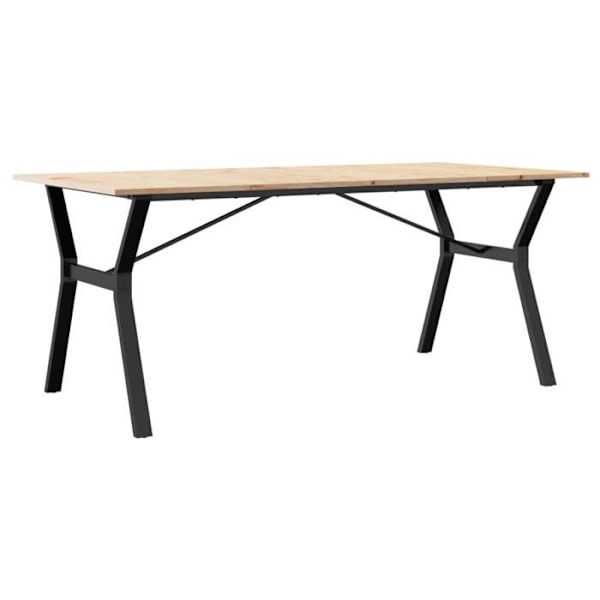 Teollinen suunnittelupöytä ruokasaliin 180 x 90 x 75 cm massiivipuun ja teräksen kanssa DEC036828 kastanj