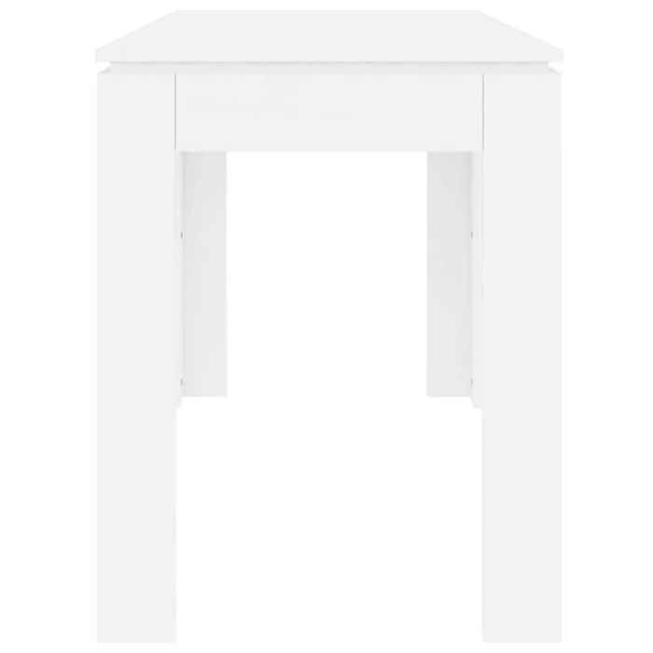 Matbord med enkel design 120 x 60 x 76 cm vit ingenjörsträ DEC036636 Vit