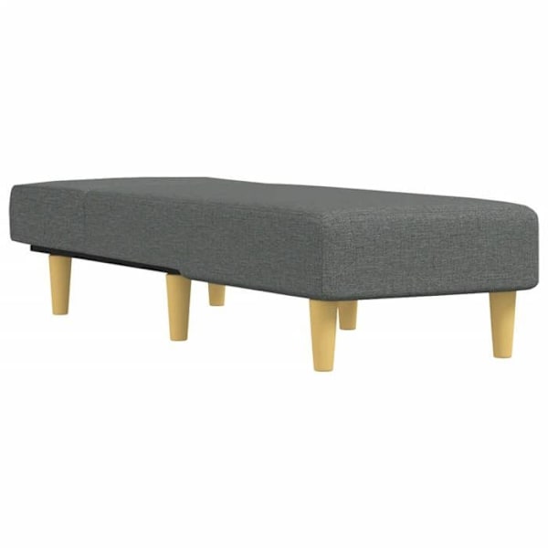 Meridienne chaise longue til indendørs tre konvertible positioner i mørkegråt stof DEC026182 Grå