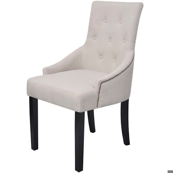 Set med 6 stolar i grå crème design för köket och matsalen.