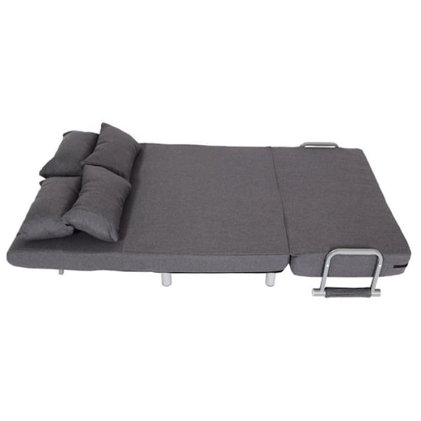 Sovesofa, sovesofabænk, ekstra soveplads, afslapningsområde, soveoverflade 97x186 cm, mørkegråt stof 04_0006260 Grå