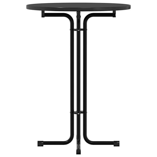 Høj barbord hjælp bord ø80 x 110 cm ingeniør træ og sort stål DEC036896 kastanj