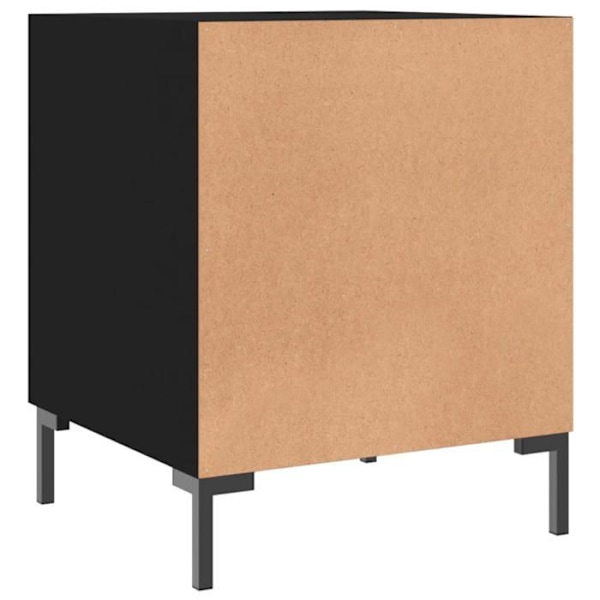 Nattduksbord med förvaringsutrymme med dörr 40 x 40 x 50 cm svart ingenjörsträ DEC034467 kastanj