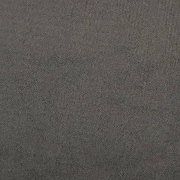 Hovedgærde til seng, møbel til soveværelse med sidekant 203 x 16 x 118/128 i mørkegrå velour.