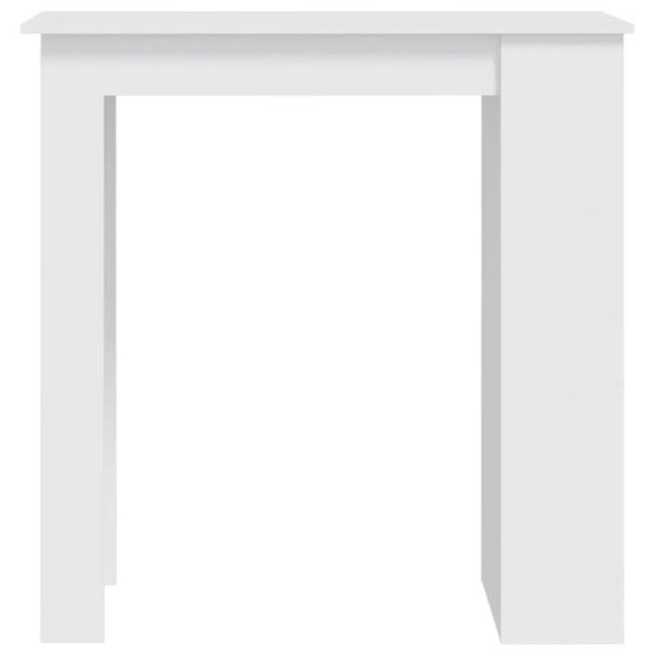 Multifunktionellt sidobord med förvaringshyllor 102 x 50 x 103,5 cm i vitt ingenjörsträ DEC036494 Vit