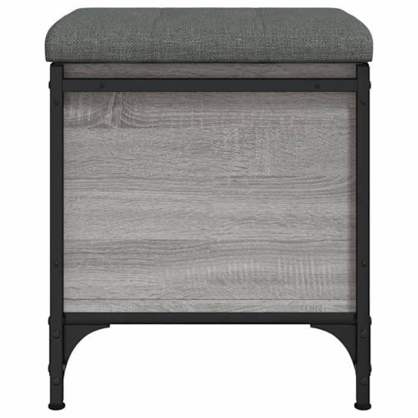 Bänk bänktaburett förvaring sittdyna grå 42 x 42 x 45 cm ingenjörsträ färg sonoma grå DEC024800 kastanj