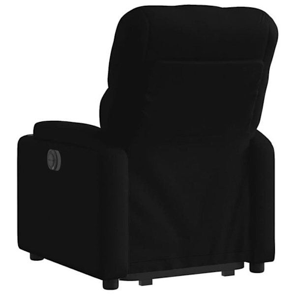 Fauteuil relax TV med behagelig polstring, elektrisk løftefunktion i sort stof DEC028112 Svart