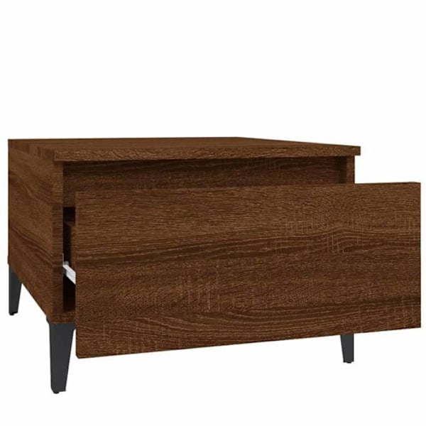 Sæt med 2 sideborde 50 x 46 x 35 cm i brunt ingeniørtræ DEC032625 kastanj