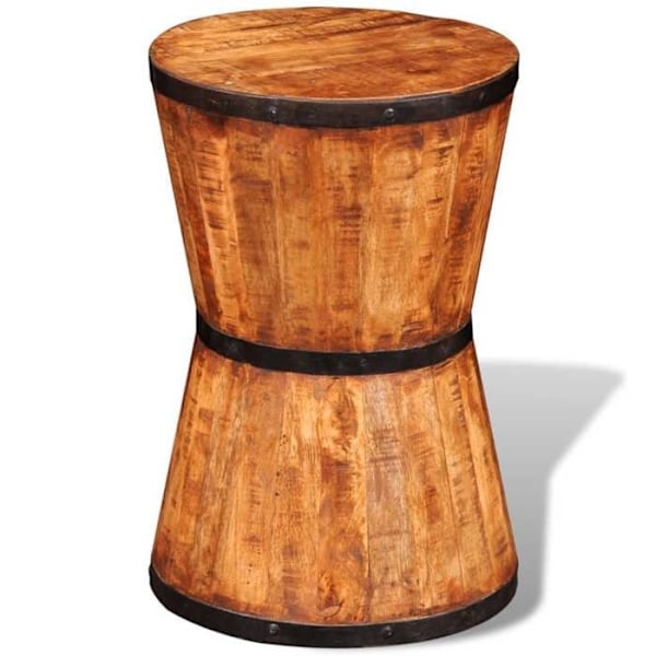 Taburet til at støtte planter 30 x 30 x 45 cm i rå mango træ DEC026375 kastanj