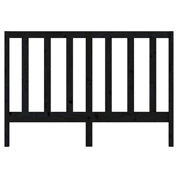Hovedgærde til seng til soveværelse møbel 166 x 4 x 100 cm sort fyrretræ TDL0202206
