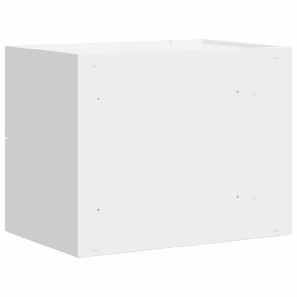 Väggmonterad sängbord med två lådor 45 x 30 x 35 cm vit ingenjörsträ DEC034226 Vit