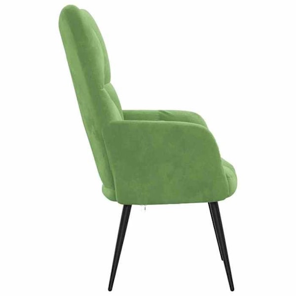 Lounge fåtölj designad modern soffa i ljusgrön sammet DEC026775 Grön
