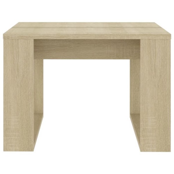 Sidobord möbel för vardagsrum 50 x 50 x 35 cm ingenjörsträ färg ek DEC032423 kastanj