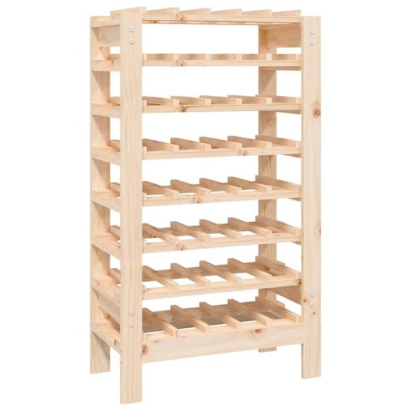 Flaskeholder hylde til opbevaring op til 40 vinflasker 61,5 x 30 x 107,5 cm i fyrretræ DEC024356 kastanj