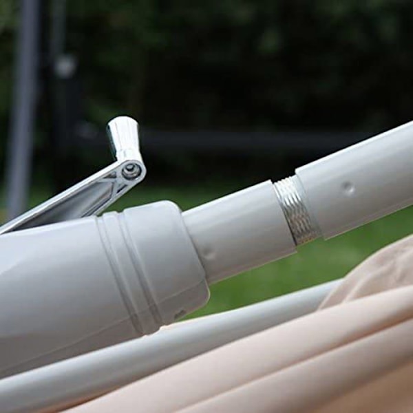 Havemøbelparasol 2 x 3m rektangulær hældbar polyester/aluminium 4,5kg antracit