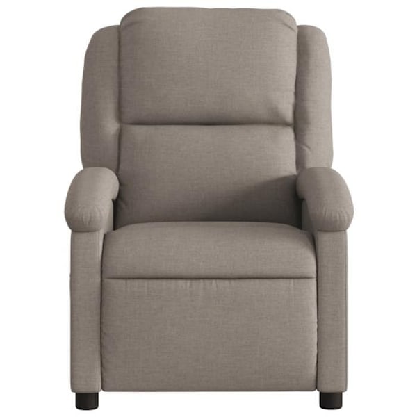 Fauteuil relax TV med komfortabel polstring og manuel hældningsfunktion i taupe stof DEC028182 Guld