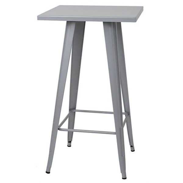 Høj spisebord i industriel stil i grå metal