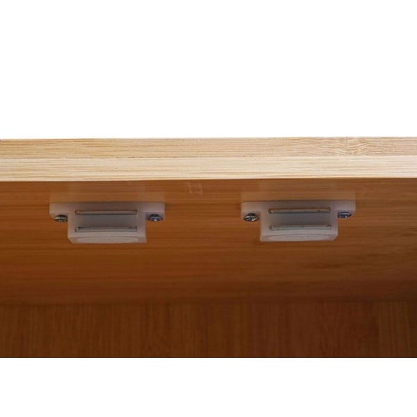 Buffet kaappi komero 3 ovea magneettilukolla bambusta 81x97x34 cm 04_0005984 Guld