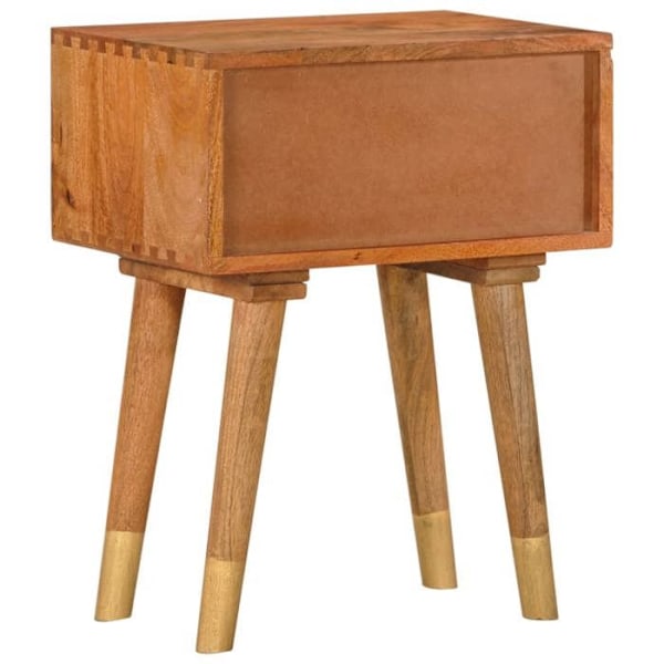 Nattbord med to skuffer 43 x 30 x 58 cm af massivt mangotræ DEC033015 kastanj