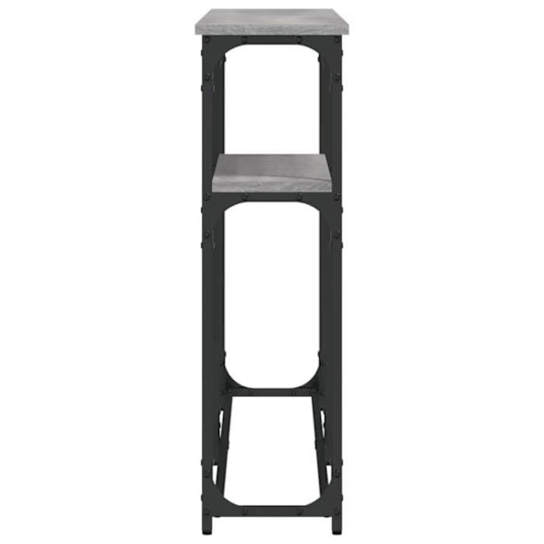 Möbelkonsole för funktionell och stilren förvaring med hyllor 145 x 22,5 x 75 cm grå ingenjörsträ och metall DEC032217 kastanj