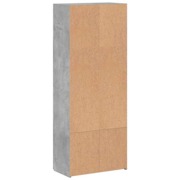 Kontorsmöbel förvaring skåp 60 x 32 x 153 cm ingenjörsträ grå DEC024479 kastanj