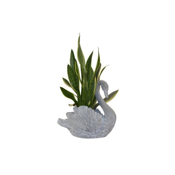 Dekorativ blomsterkrukke "Svanen" – Grå cementfinish DEC050056 Grå