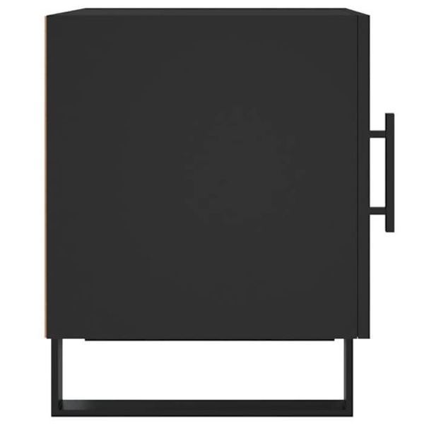 Sæt af 2 natborde med skab med dør 40 x 40 x 50 cm sort ingeniørtræ DEC035580 kastanj
