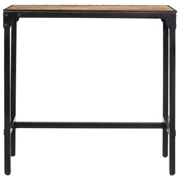 Barbord 110 x 55 x 107 cm i massiv mango træ og jern DEC029437 kastanj