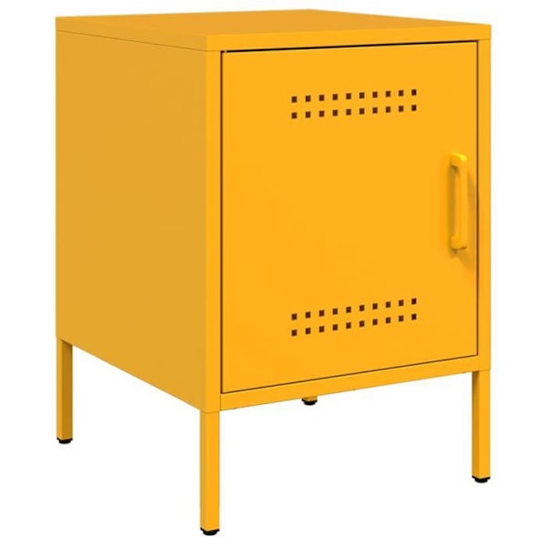 2 kpl yöpöytiä ovellista lokeroa 36 x 39 x 50,5 cm keltainen teräs DEC035426 Gul