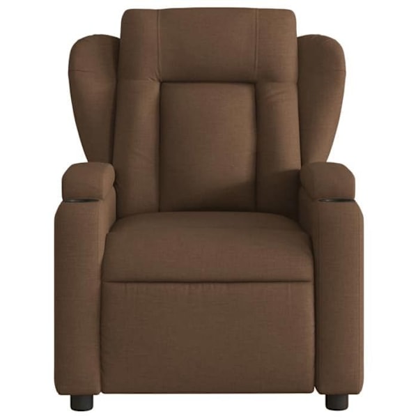 Fauteuil relax TV med komfortabel polstring, manuel til inclinationsfunktion i brunt stof DEC028049 kastanj