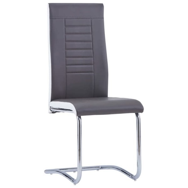 Ruokasalin tuolit - Nykydesign - 4 kappaletta - Harmaa synteettinen - Ergonomiset - Metalli-runko Grå
