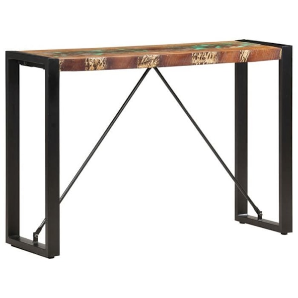 Sidebord entré møbel til stuen 110 x 35 x 76 cm genvundet træ og stål DEC031522 kastanj