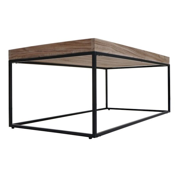 Pöytä, apupöytä puuta ja metallia 46x110x60 cm luonnollinen väri 04_0008432 kastanj
