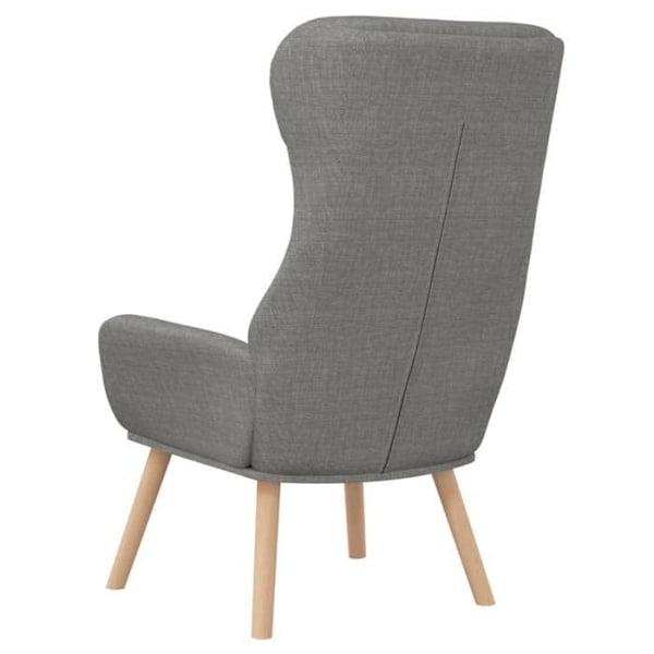 Moderne loungestol med armlæn i lys grå stof DEC026667 Grå