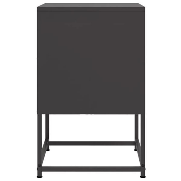 Nattduksbord med förvaringsutrymme med dörr 36 x 39 x 60,5 cm svart stål DEC034374 Svart