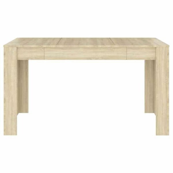 Moderne design spisebord 140 x 74,5 x 76 cm i ingeniørtræ i eg farve DEC036848 kastanj
