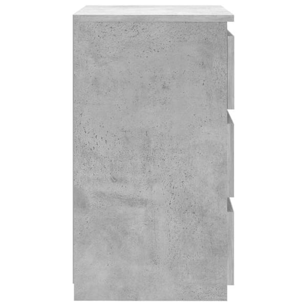 Sæt med 2 natborde med 3 skuffer 40 x 35 x 62,5 cm grå spånplade DEC035378 Grå