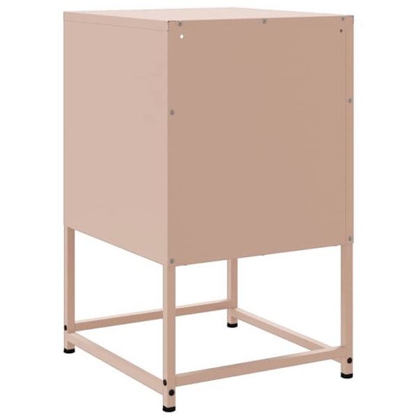 2 kpl yöpöytiä laatikolla ja avoimella lokero, mitat 36 x 39 x 60,5 cm, vaaleanpunainen teräs DEC035636 Rosa