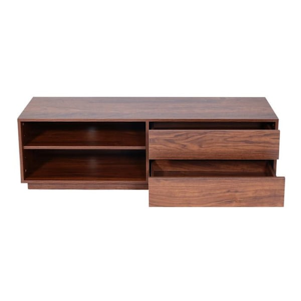 TV-møbel med 2 skuffer og 2 opbevaringsrum 42x140x40 cm med valnøddeffekt 04_0007851 Flerfärgad