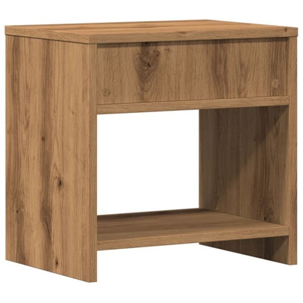 Yöpöytä, jossa on kaksi lokeroa 40 x 30 x 40 cm, ingeniöri puu, tammen värinen DEC033532 kastanj