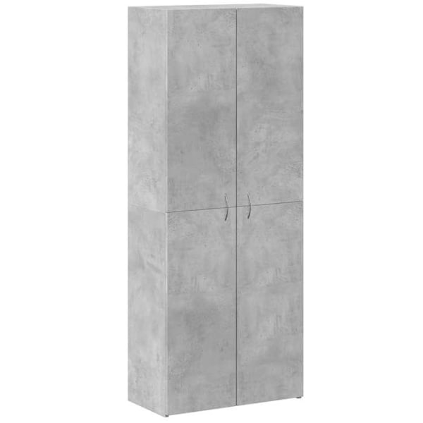 Kontorsmöbel förvaring skåp 60 x 32 x 153 cm ingenjörsträ grå DEC024479 kastanj