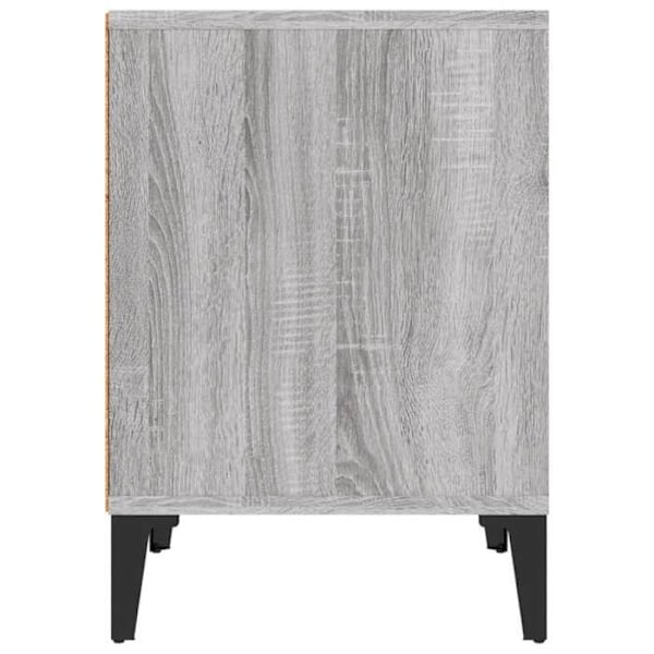 2 kpl yöpöytiä avotilalla 40 x 35 x 50 cm harmaata insinööripuuta ja metallia DEC035690 kastanj