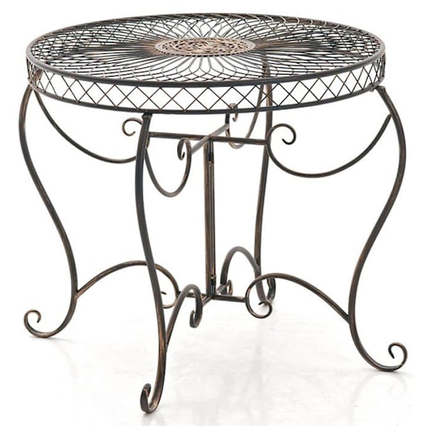 Balkong trädgårdsbord design rustik höjd 69 cm i bronsmetall 10_0003051 Brons