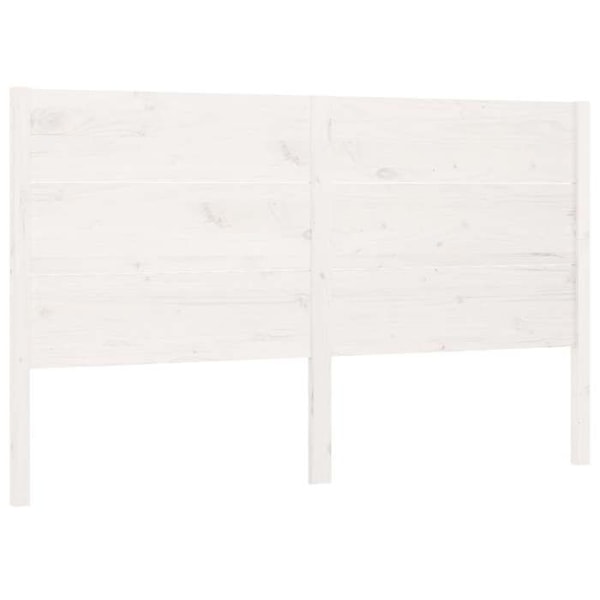 Hovedgavl ekstra seng soveværelse møbel 206 x 4 x 100 cm hvid fyrretræ TDL0203725