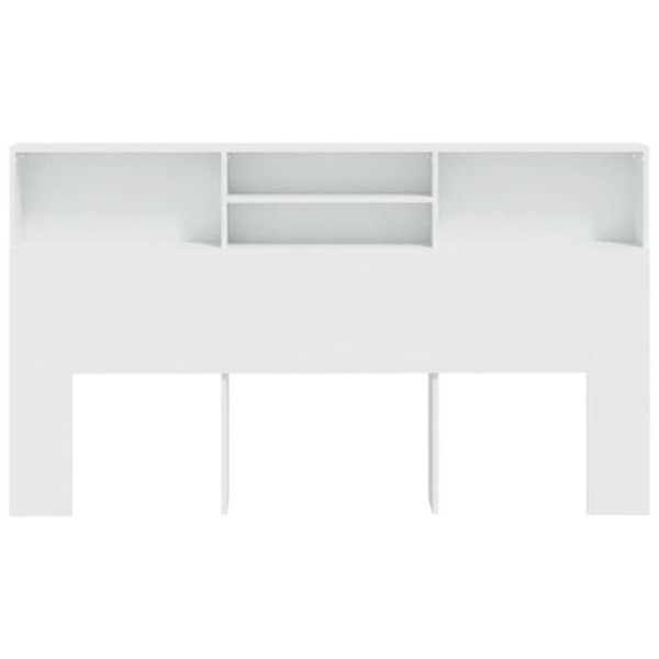 Hovedgærde med opbevaring, sengebord, hylde 180 x 19 x 103,5 MDF hvid