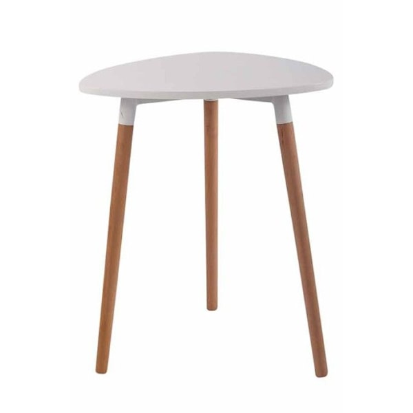 Køkkenbord, sidebord i træ, hvid farve, højde 75 Ø 60