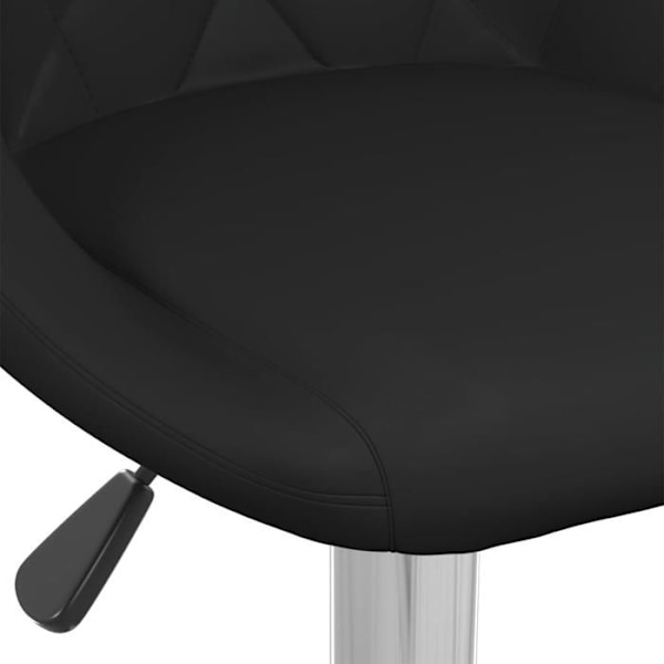 Barstool x1 korkea tuoli timanttiompeleet mustasta PVC:stä DEC029524 Svart
