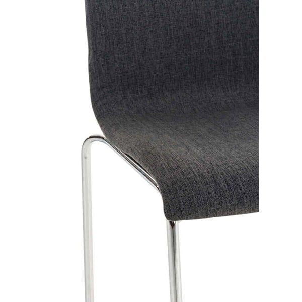 Barstool x1 moderni muotoilu tummanharmaa kangas jalkatuki 4 metallijalkaa 10_0004949 Grå
